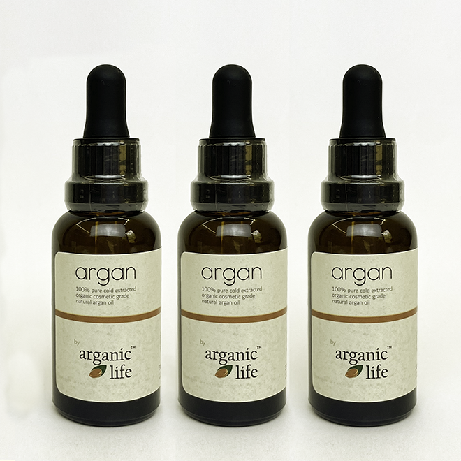 3 x 30ml 100% Pure Organic Argan Oil